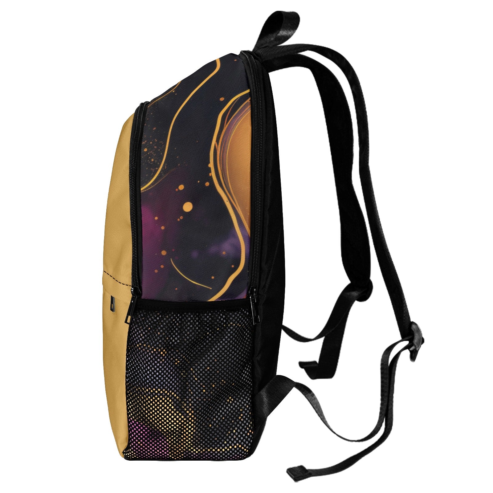 Custom Fabric Backpack with Side Mesh Pockets