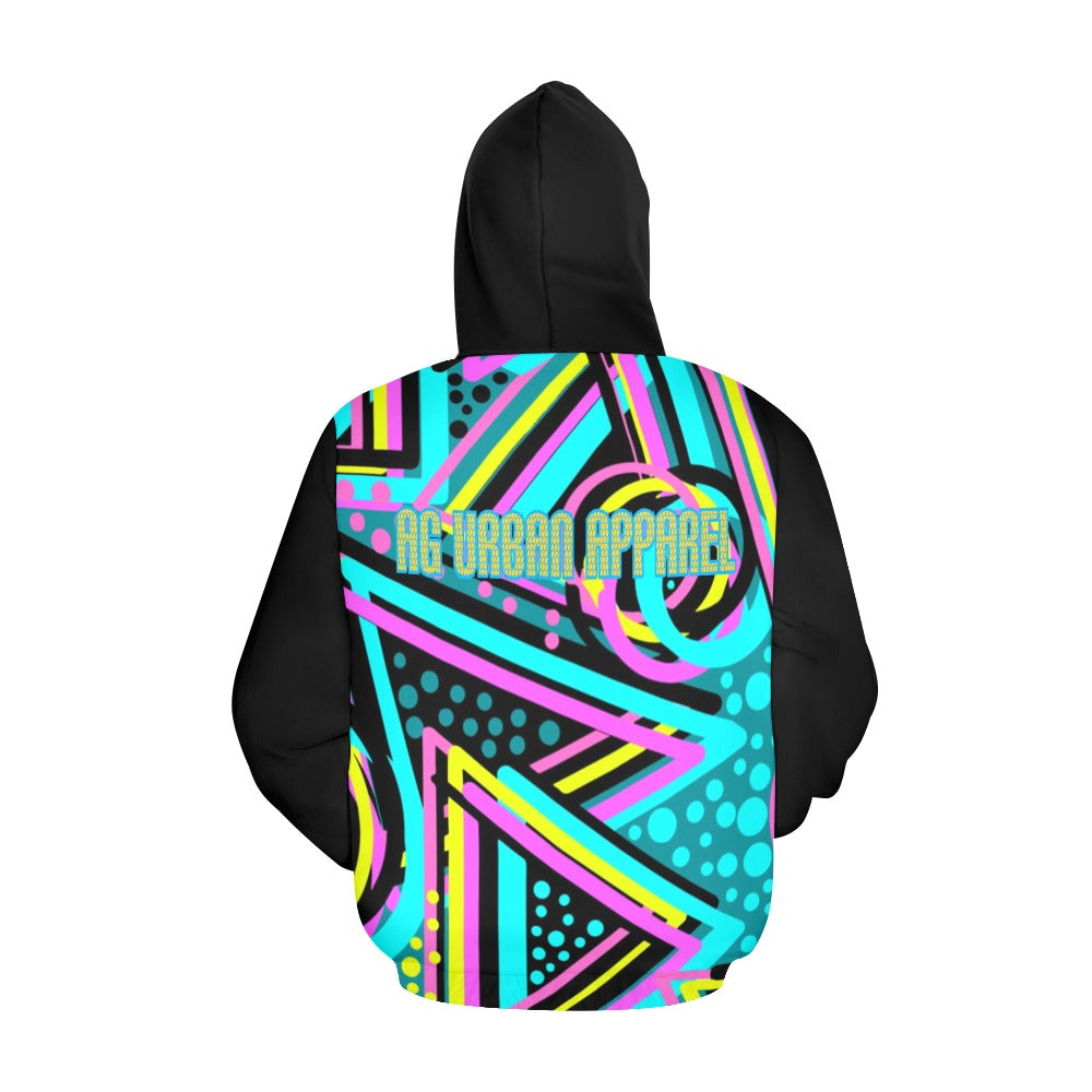 Colorful Abstract Geometric Unisex Hoodie