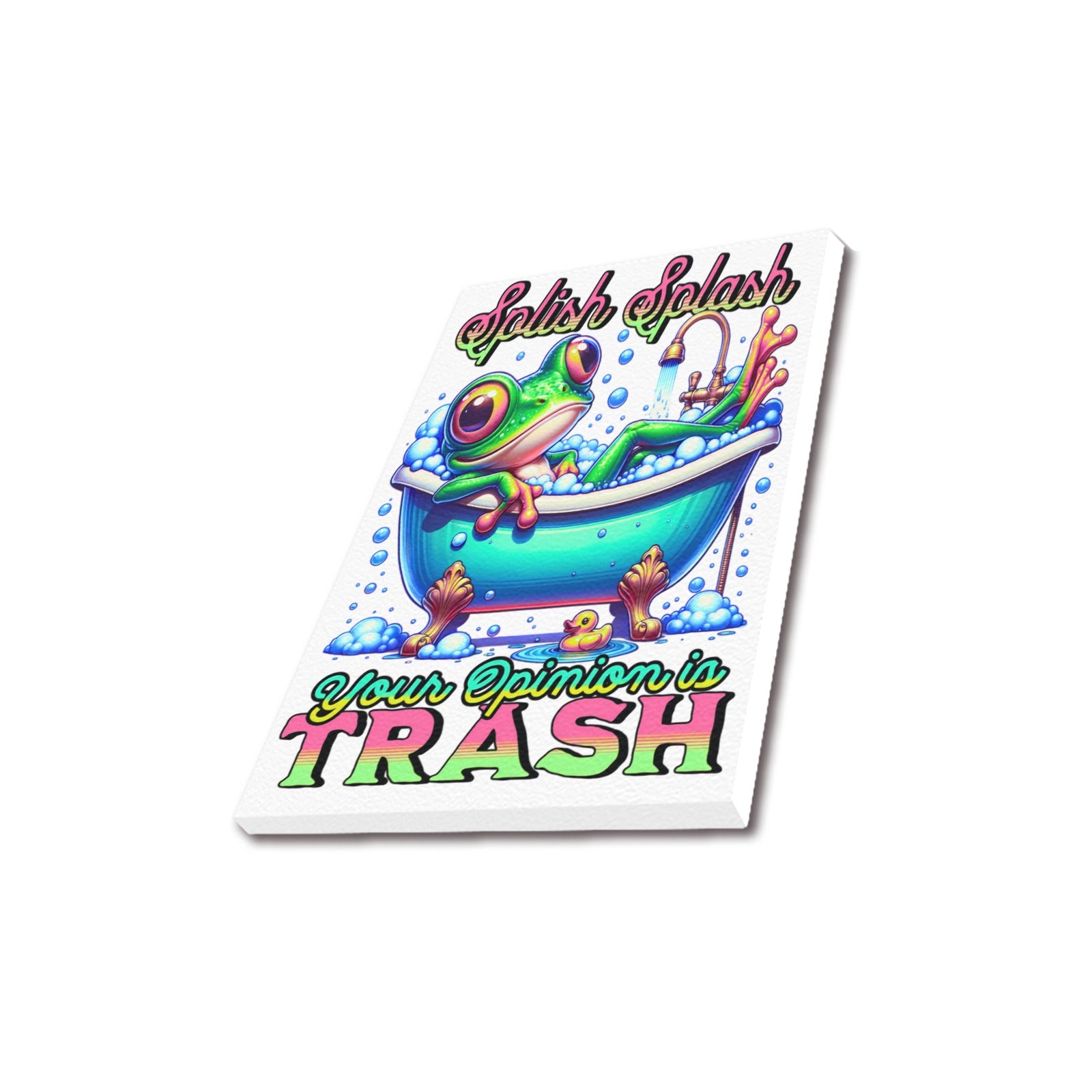 Splish Splash T-shirt Canvas Print 11"x14"