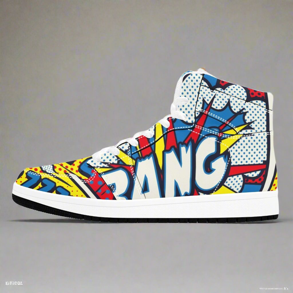 Abstract Retro Pop Art Women's High-Top Sneakers