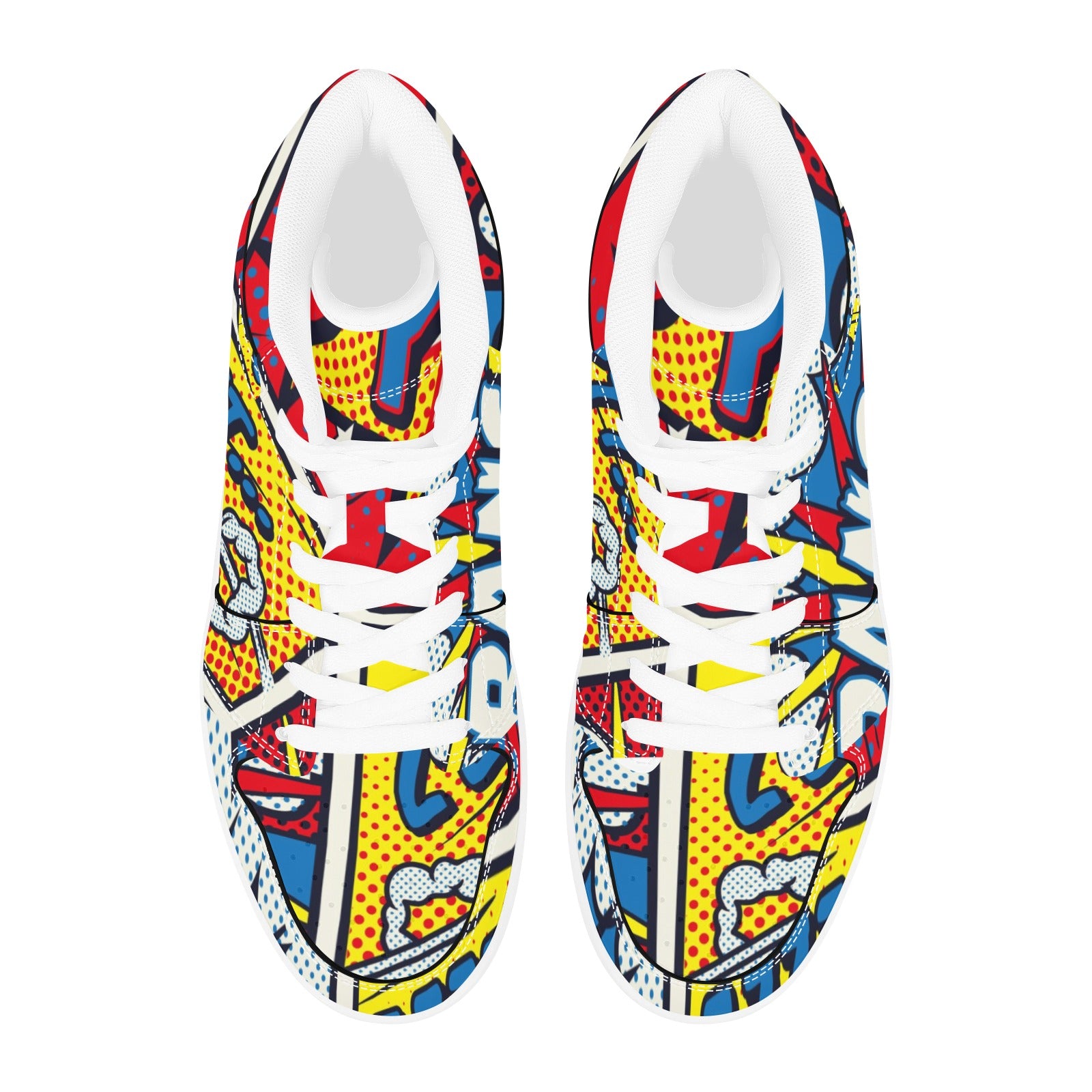 Abstract Retro Pop Art Women's High-Top Sneakers