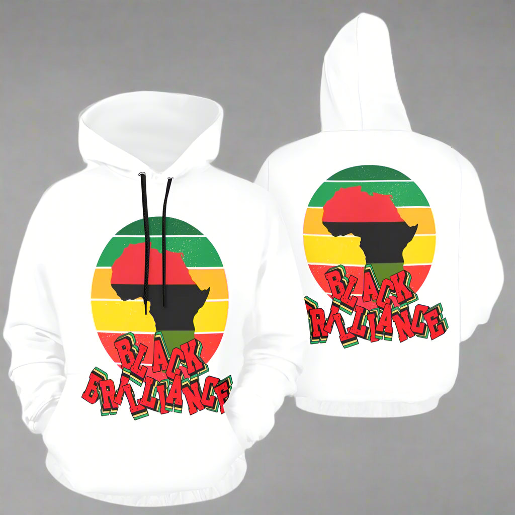 Black Brilliance Hoodie White, Black History Month