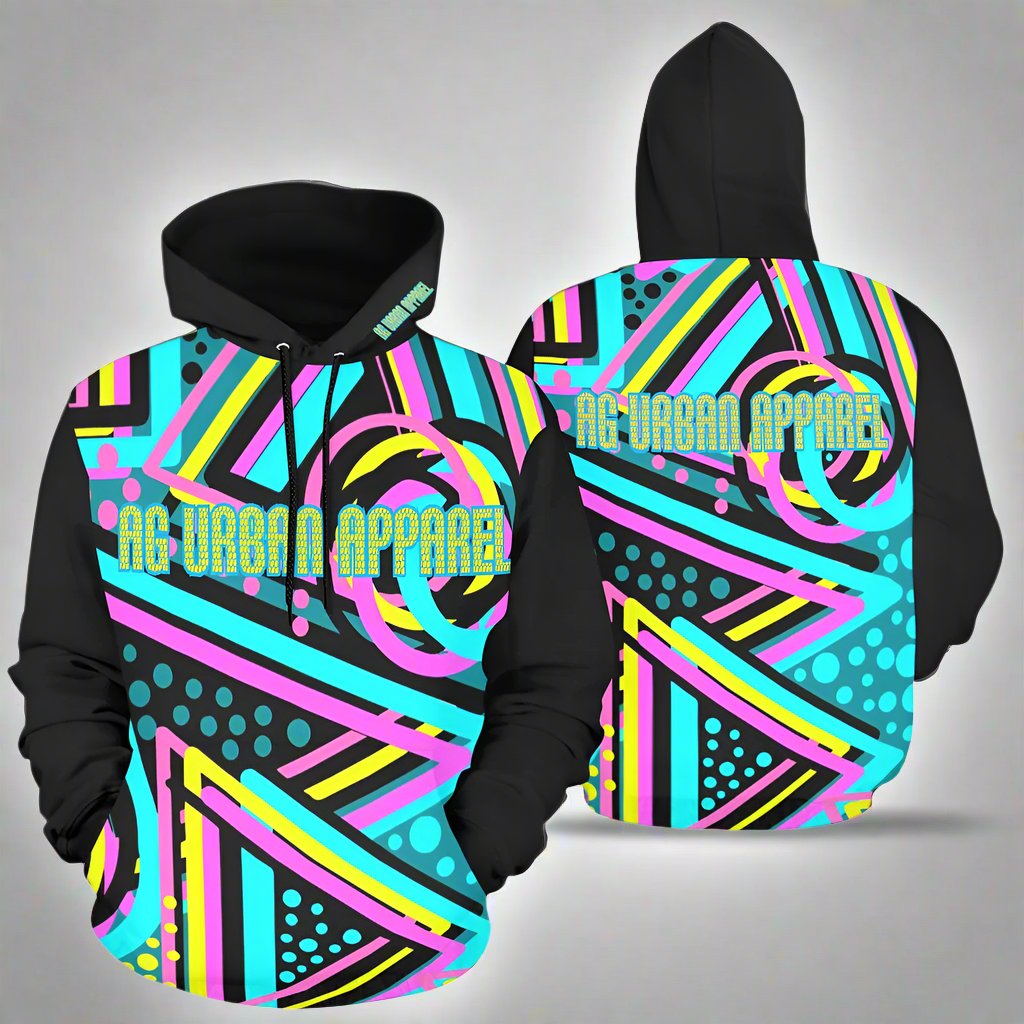 Colorful Abstract Geometric Unisex Hoodie