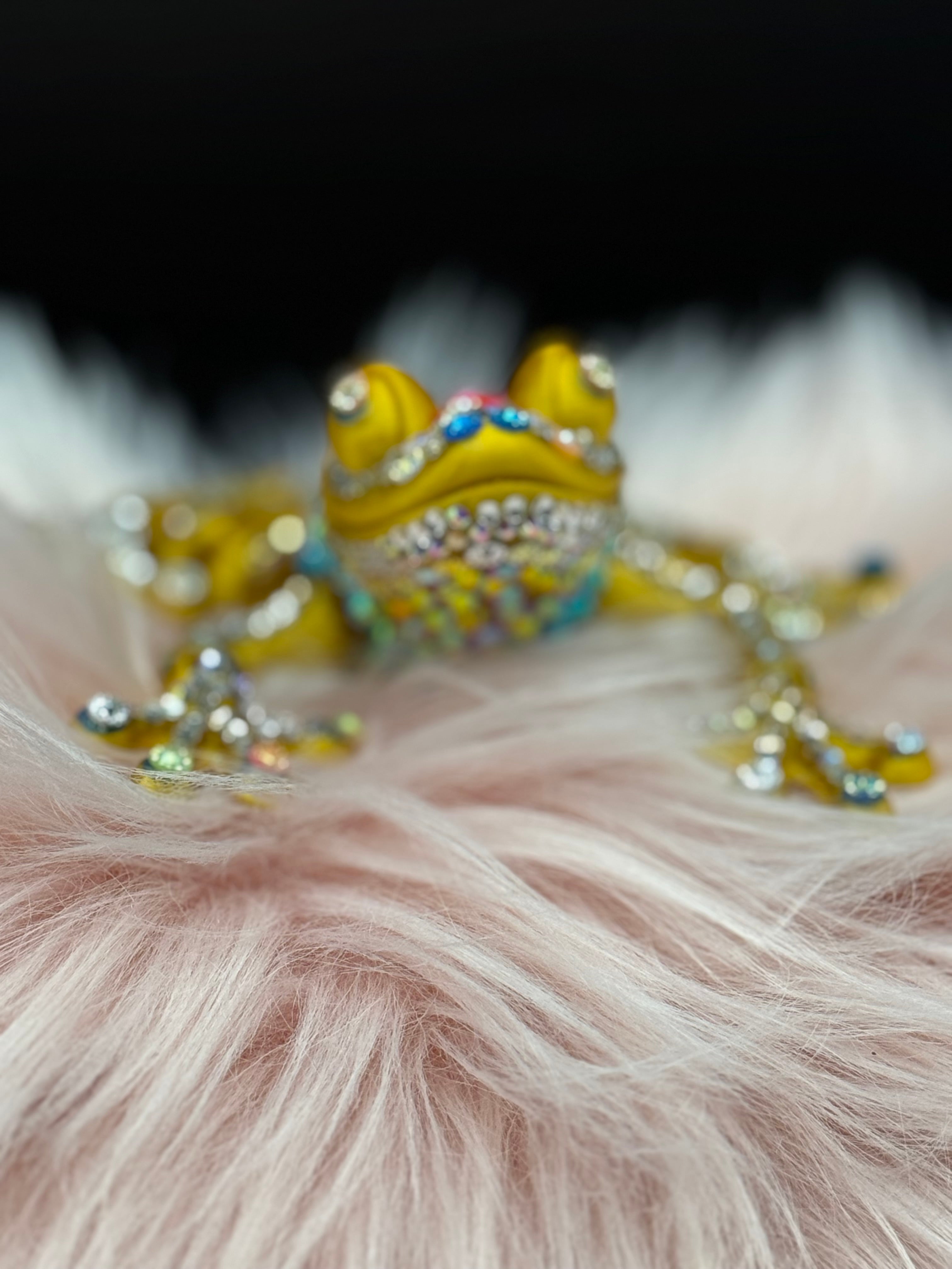 3D Printed Gold Blinged Frog