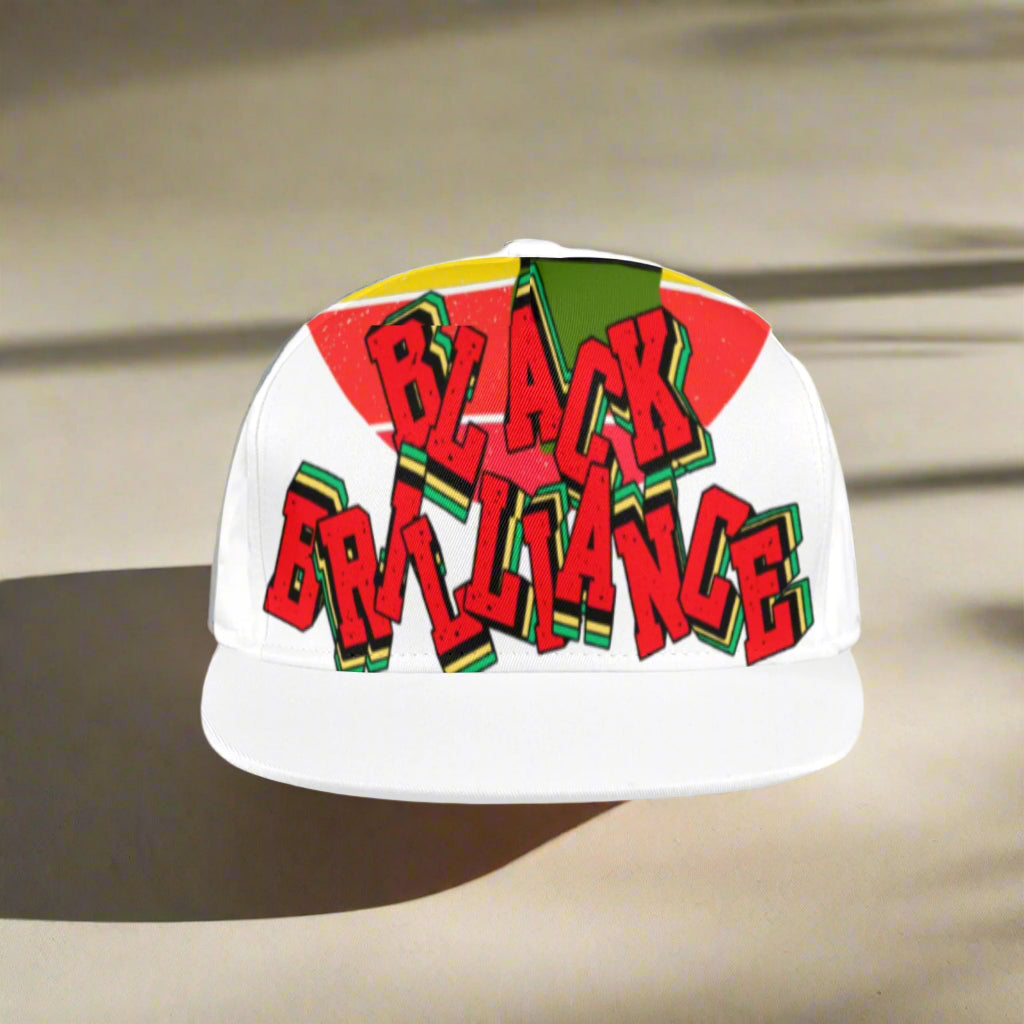 Black Brilliance Hat White, Snapback Hat