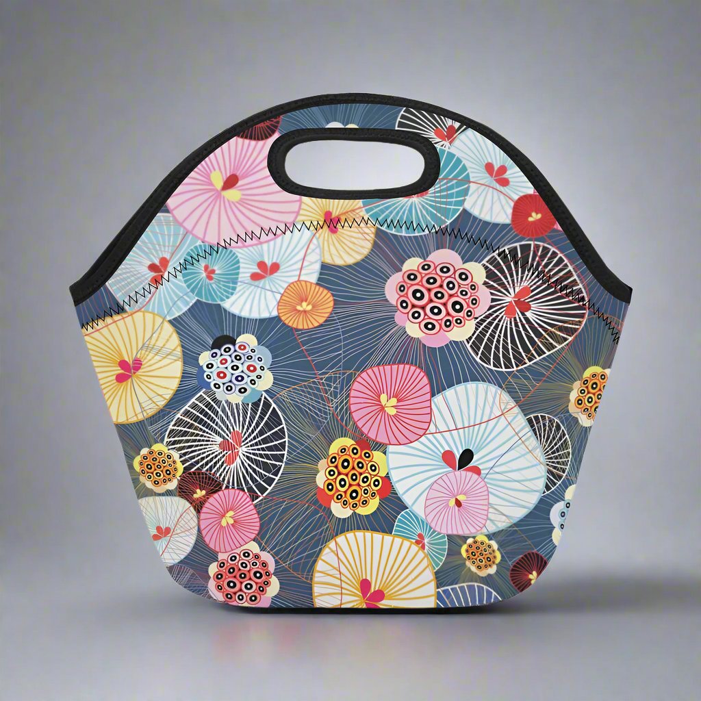 Beautiful Colorful Abstract Pattern Neoprene Lunch Bag/Small