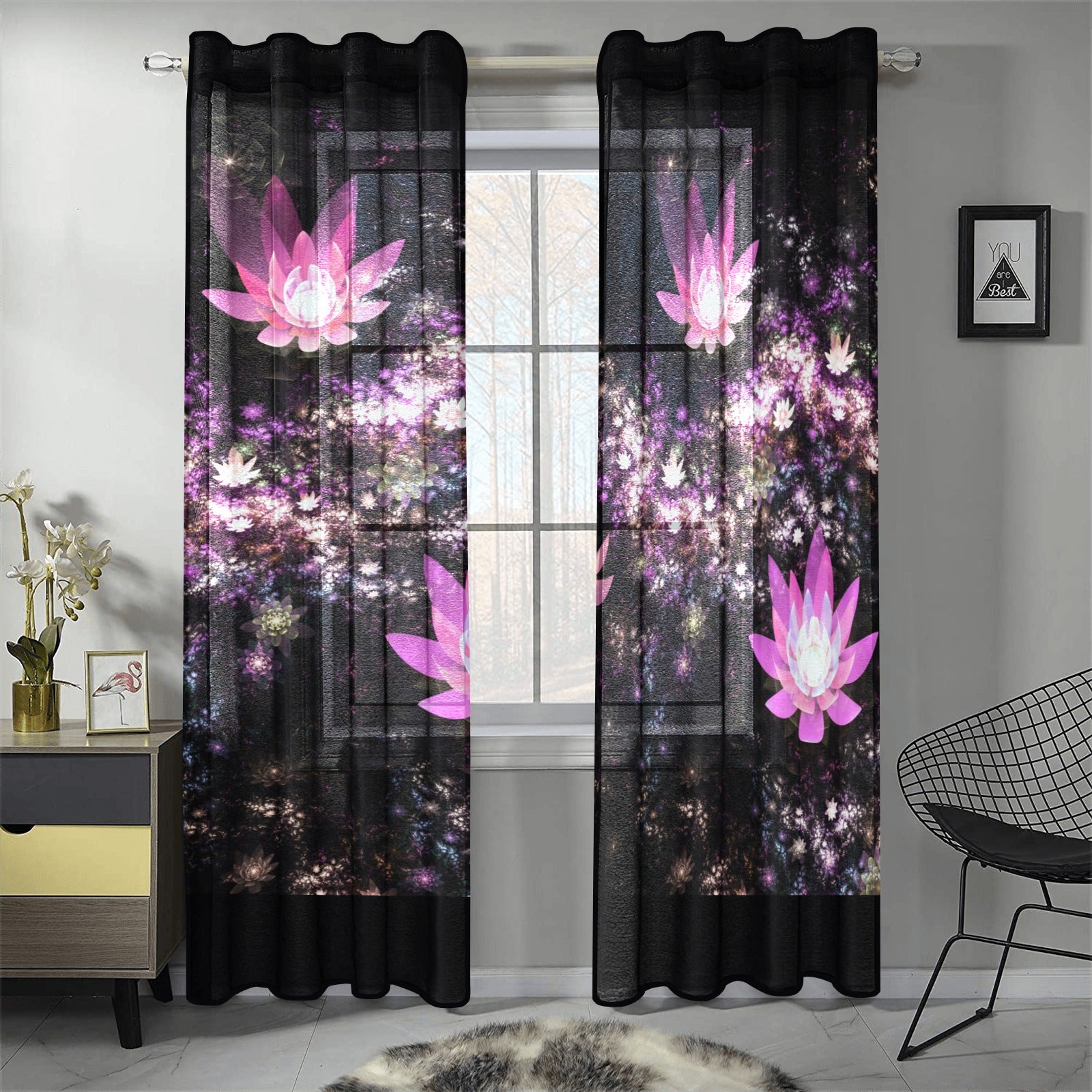 Custom Curtains Gauze Curtain 28"x84" (Two-Piece)