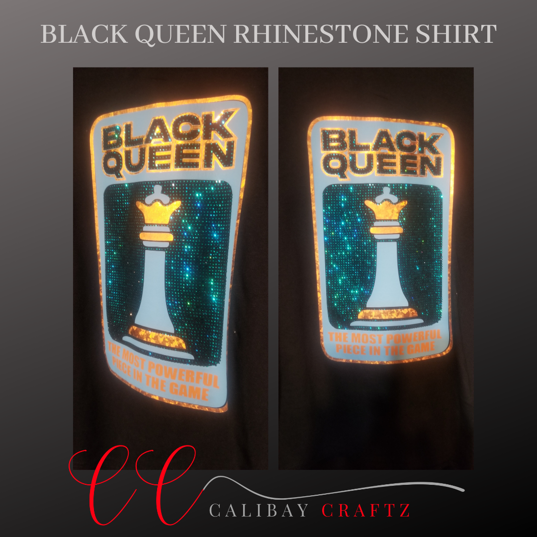 Black Queen Rhinestone T-shirt