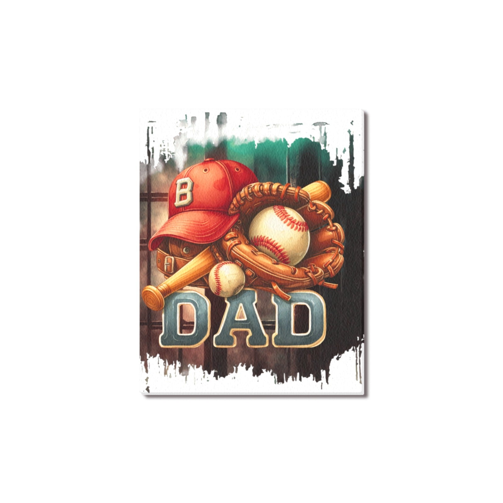 Baseball Dad Canvas Print 11"x14"