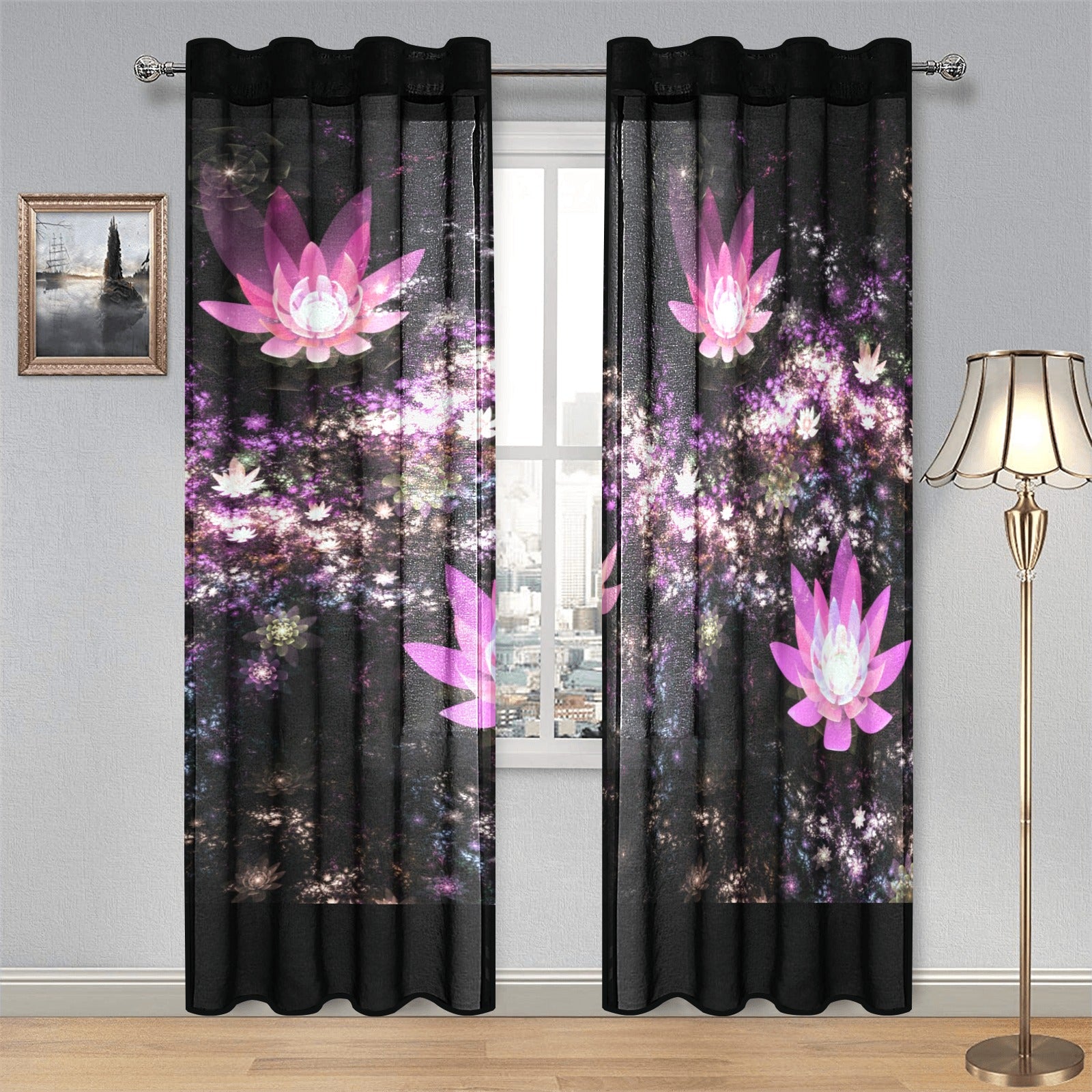 Custom Curtains Gauze Curtain 28"x84" (Two-Piece)